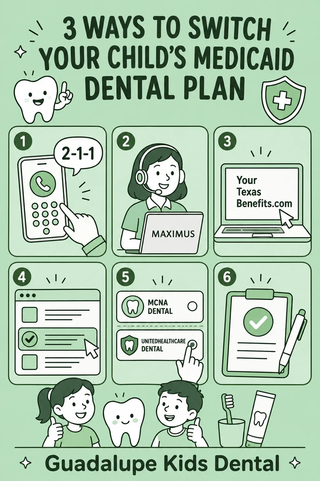 Infographic_How to Switch From DentaQuest Insurance to UnitedHealthcare Medicaid
