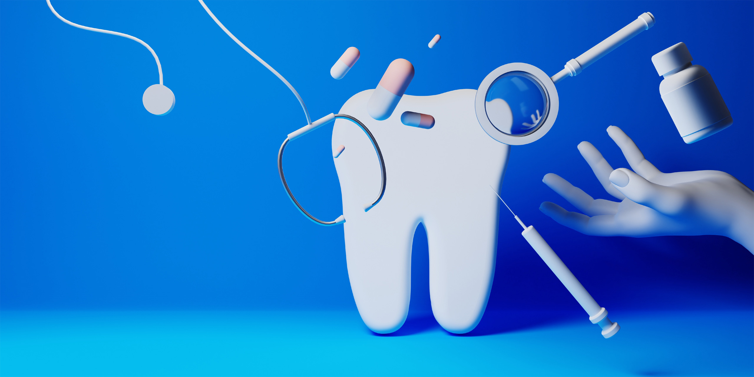 dentist tooth with tools