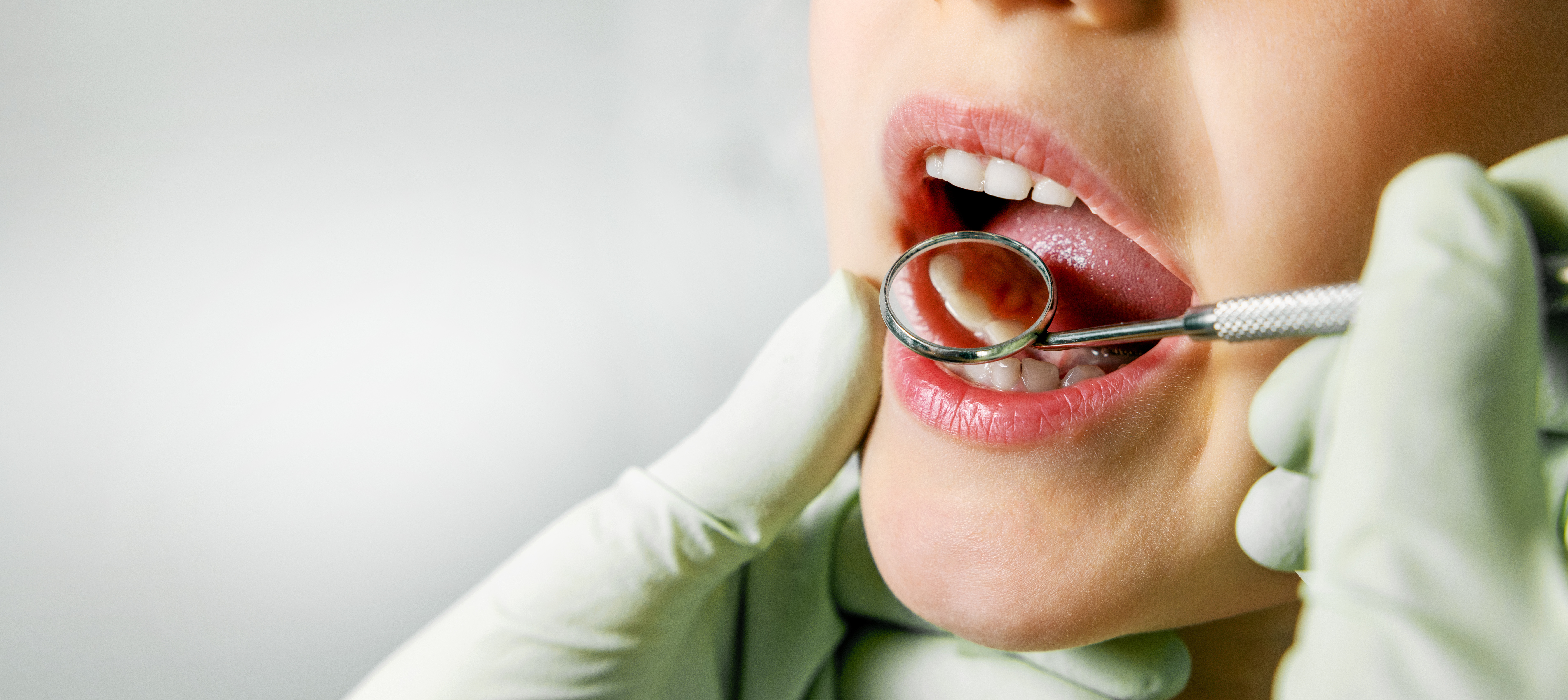 pediatric dentistry – child teeth checkup at dental clinic. copy space pediatric dentistry - child teeth checkup at dental clinic. copy space